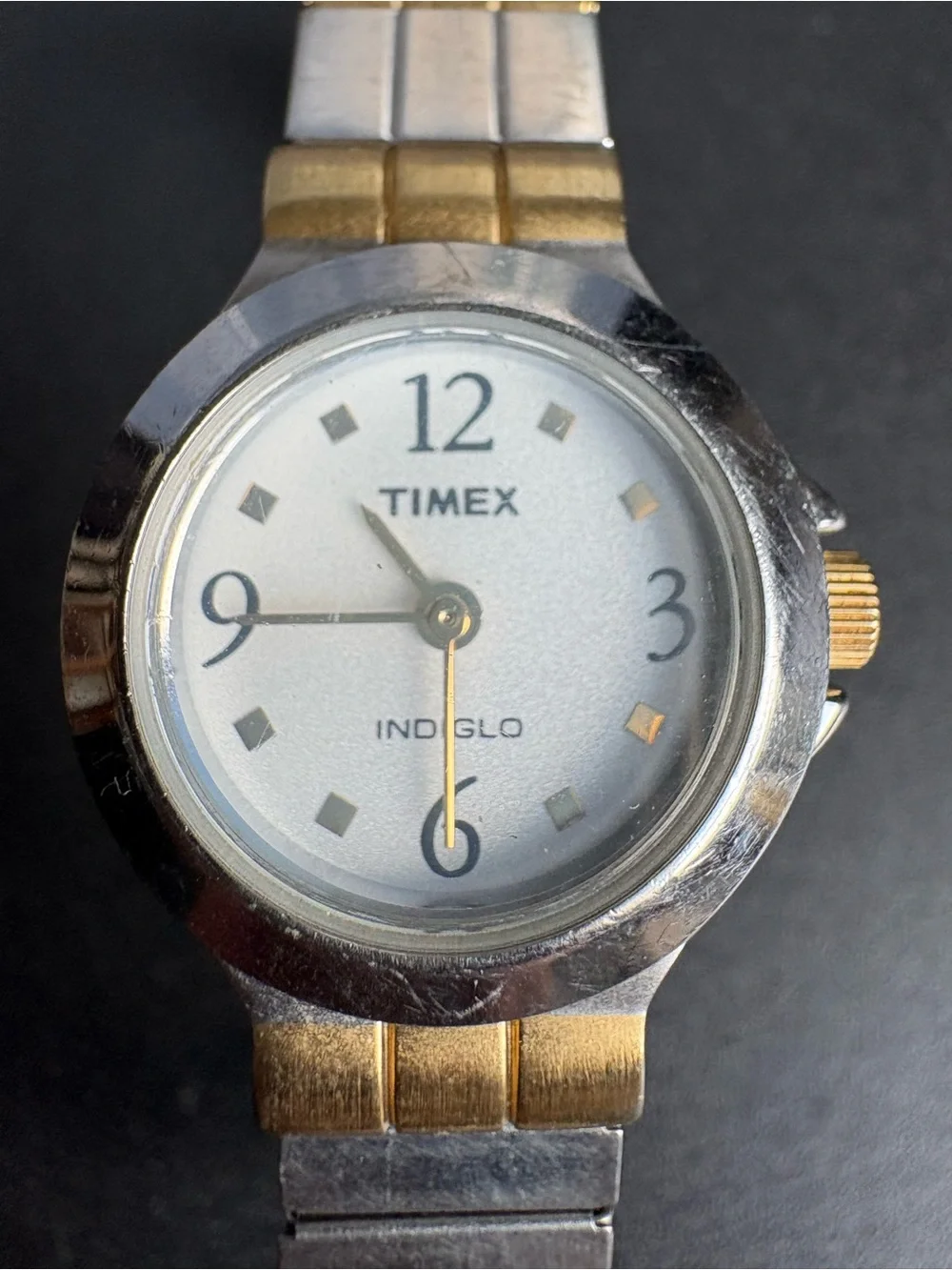 Timex Women's Dainty Two-Tone Stainless Steel Indiglo Watch - Silver & Gold